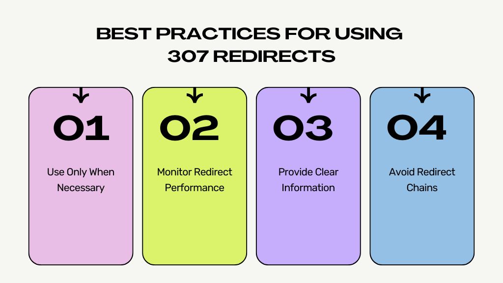 Best practices for using 307 redirects