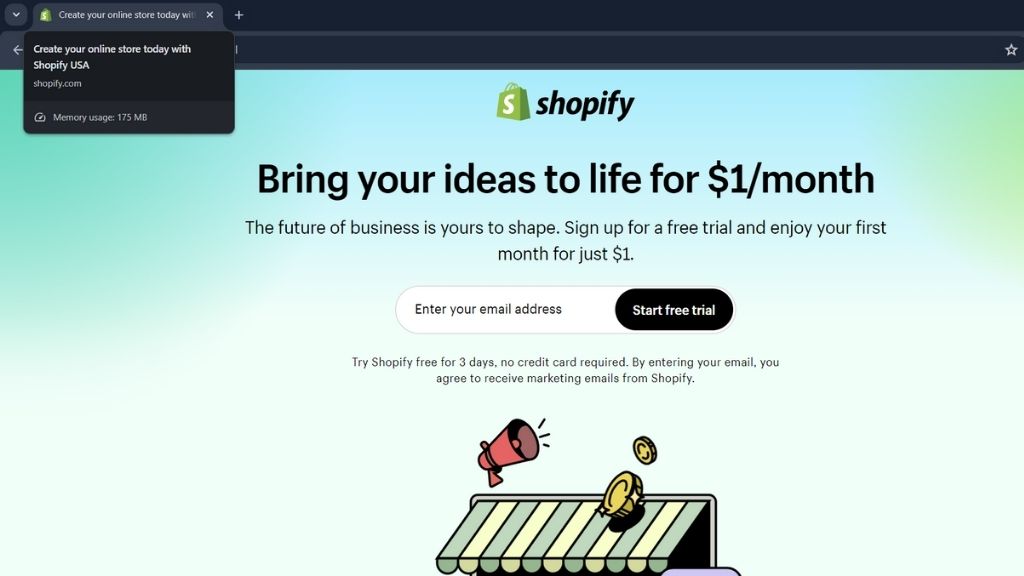 Sample Landing Page title from Shopify - Link Genius