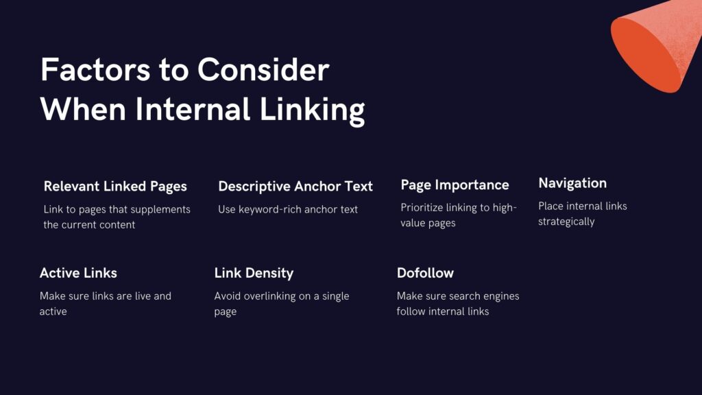 Factors to consider when internal linking - Link Genius