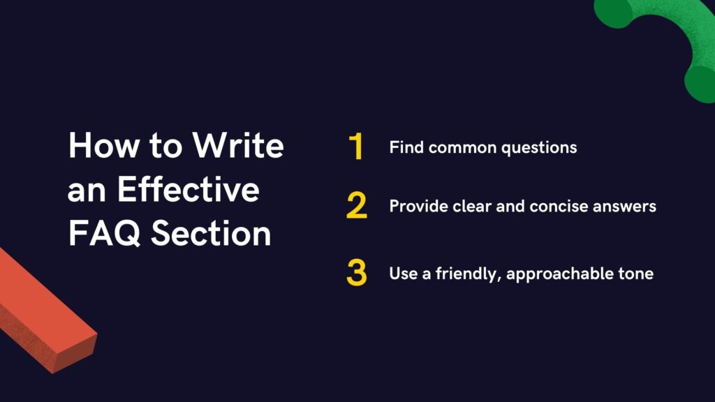 How to write an effective FAQ section - Link Genius