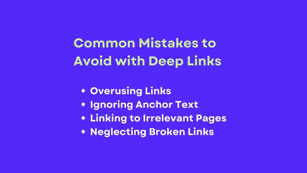 Common mistakes to avoid with deep links - Link Genius