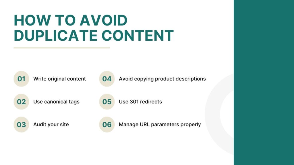 How to avoid duplicate content - Link Genius